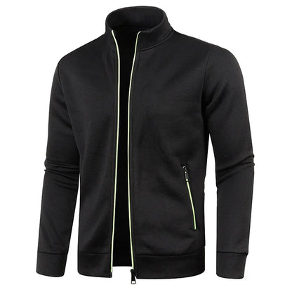 Cardigan Oversize Homme Col Montant Zippé – Tricot Chic