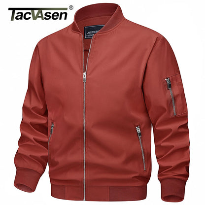 Veste Bomber Homme Légère Mi-Saison – Blouson Coupe-Vent Zippé
