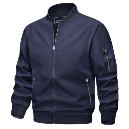 Veste Bomber Homme Légère Mi-Saison – Blouson Coupe-Vent Zippé