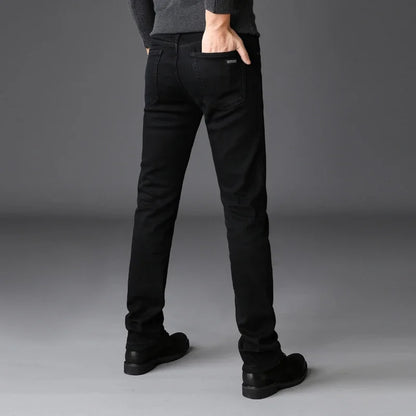 Jean Homme Slim Stretch Noir – Style Biker Moderne