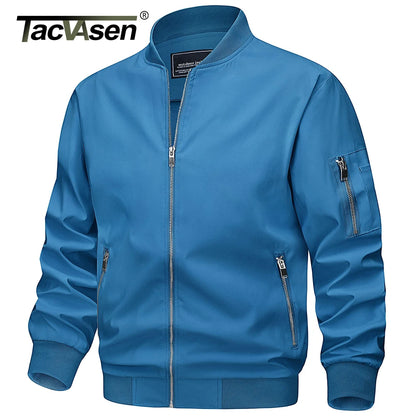 Veste Bomber Homme Légère Mi-Saison – Blouson Coupe-Vent Zippé