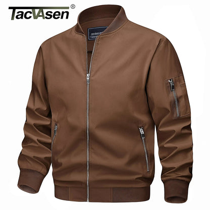 Veste Bomber Homme Légère Mi-Saison – Blouson Coupe-Vent Zippé