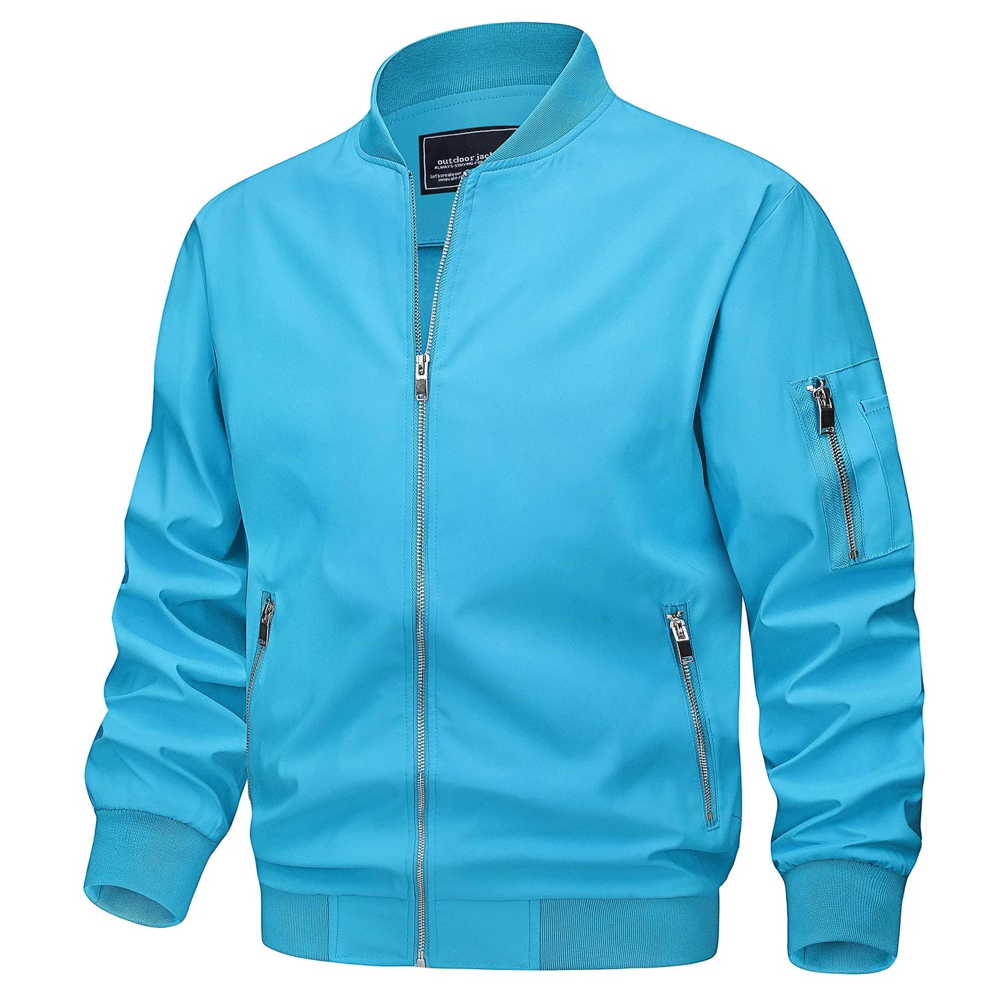 Veste Bomber Homme Légère Mi-Saison – Blouson Coupe-Vent Zippé