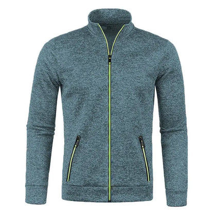 Cardigan Oversize Homme Col Montant Zippé – Tricot Chic