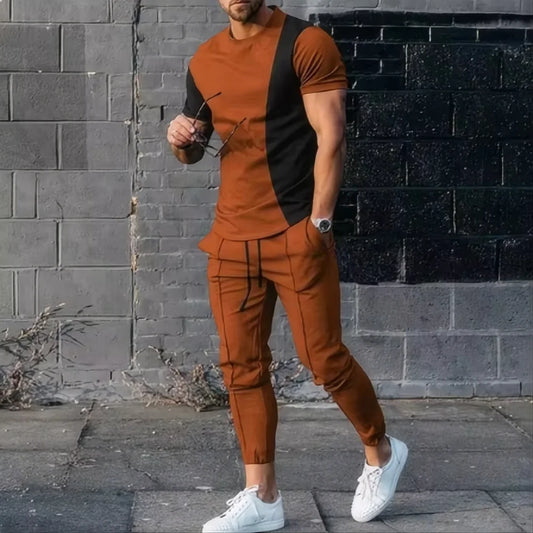 Ensemble Jogging Homme Imprimé 2 Pièces – T-shirt et Short