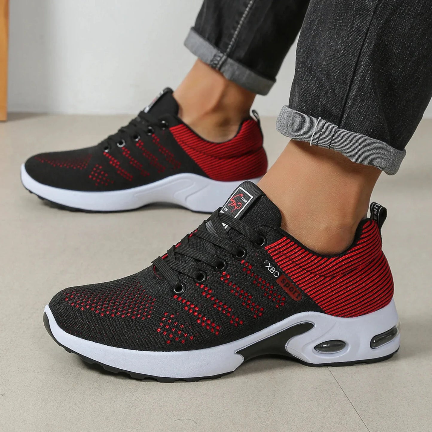 Chaussures de course homme ultra respirantes à lacets - vue principale