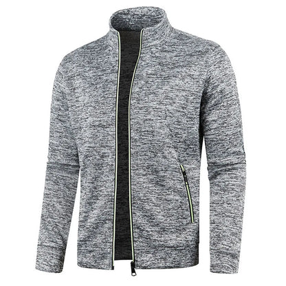 Cardigan Oversize Homme Col Montant Zippé – Tricot Chic