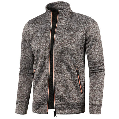 Cardigan Oversize Homme Col Montant Zippé – Tricot Chic