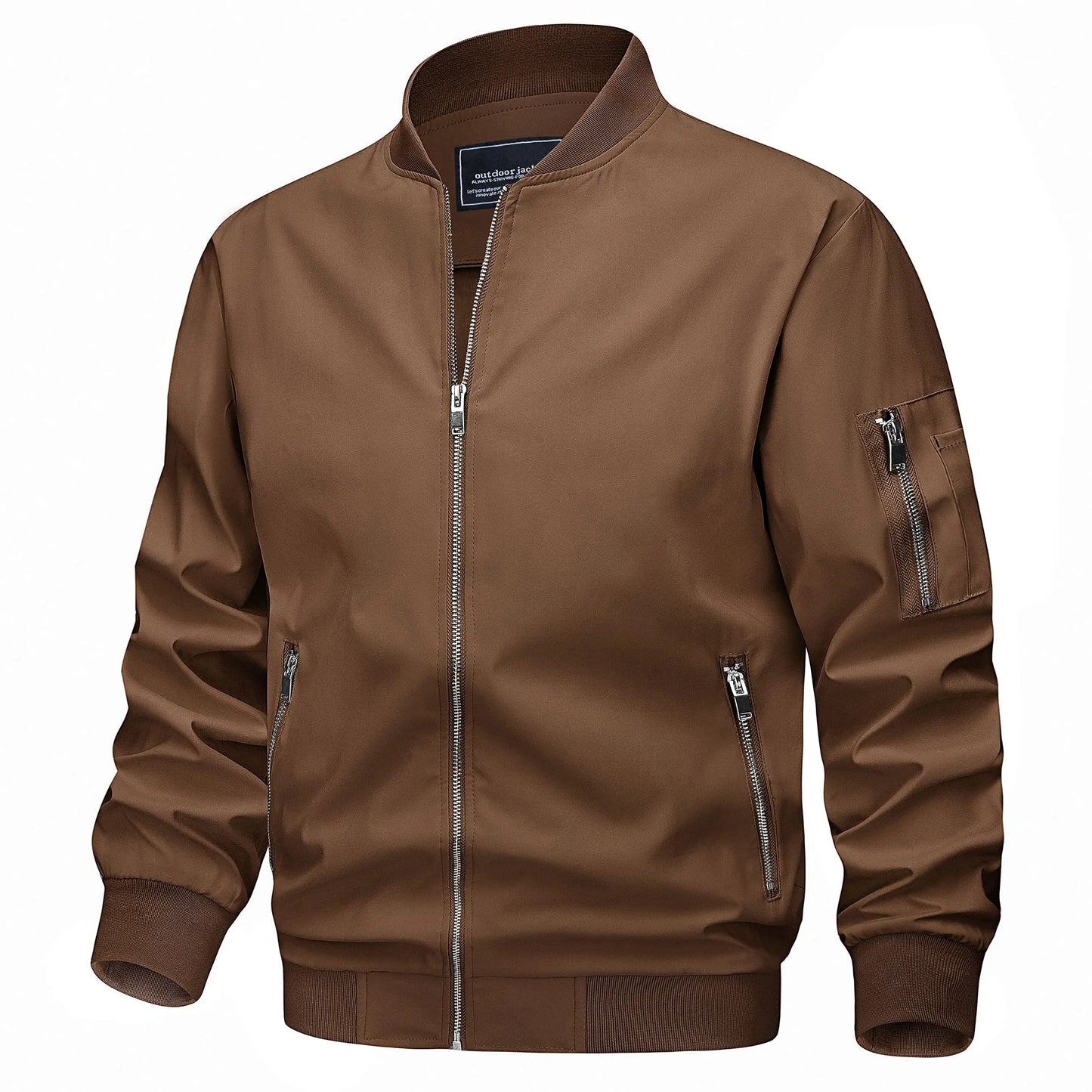 Veste Bomber Homme Légère Mi-Saison – Blouson Coupe-Vent Zippé