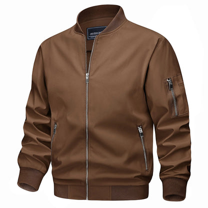 Veste Bomber Homme Légère Mi-Saison – Blouson Coupe-Vent Zippé