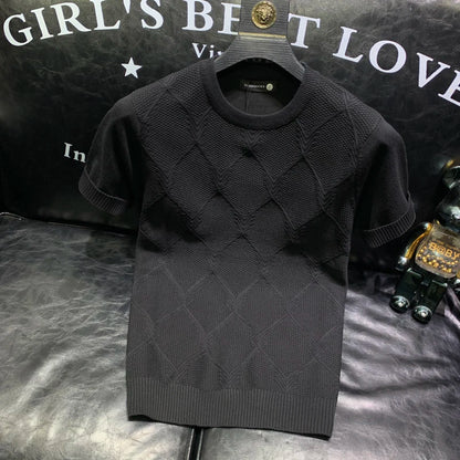 T-shirt Tricot Homme Style Coréen – Coupe Unie Légère