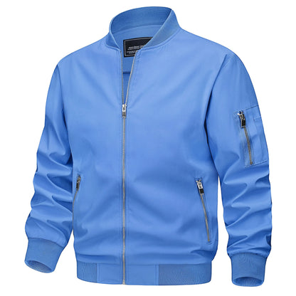 Veste Bomber Homme Légère Mi-Saison – Blouson Coupe-Vent Zippé