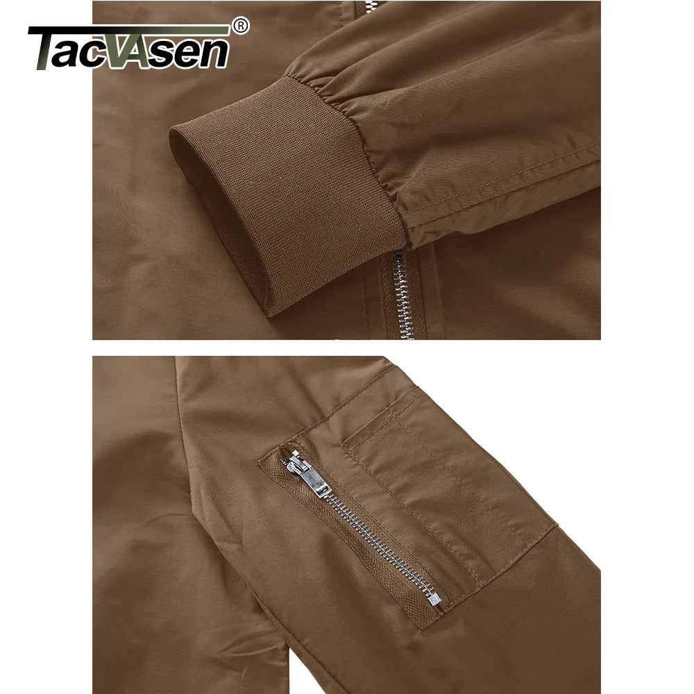 Veste Bomber Homme Légère Mi-Saison – Blouson Coupe-Vent Zippé