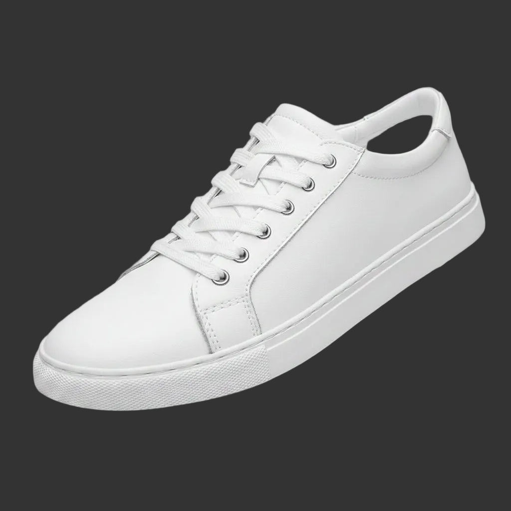 Sneakers Homme Cuir Véritable — Noir Minimaliste