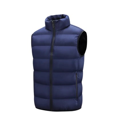 Gilet Sans Manches Homme Matelassé – Col Montant Zippé
