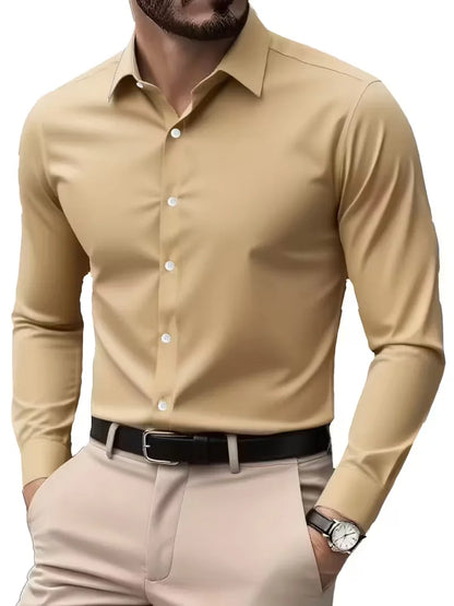 Chemise Homme Manches Longues Business – Léger et Respirant