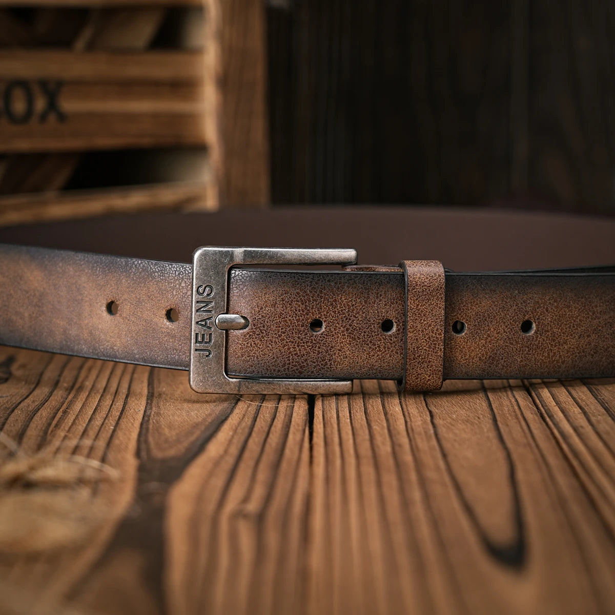 Ceinture Rétro Casual Unisexe – Cuir PU Boucle Métal Western
