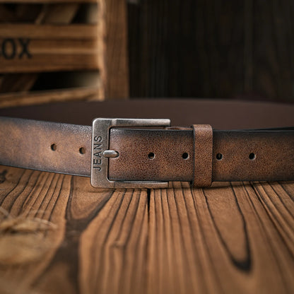 Ceinture Rétro Casual Unisexe – Cuir PU Boucle Métal Western
