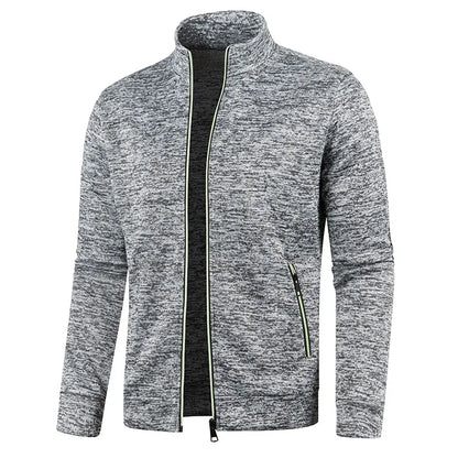 Cardigan Oversize Homme Col Montant Zippé – Tricot Chic