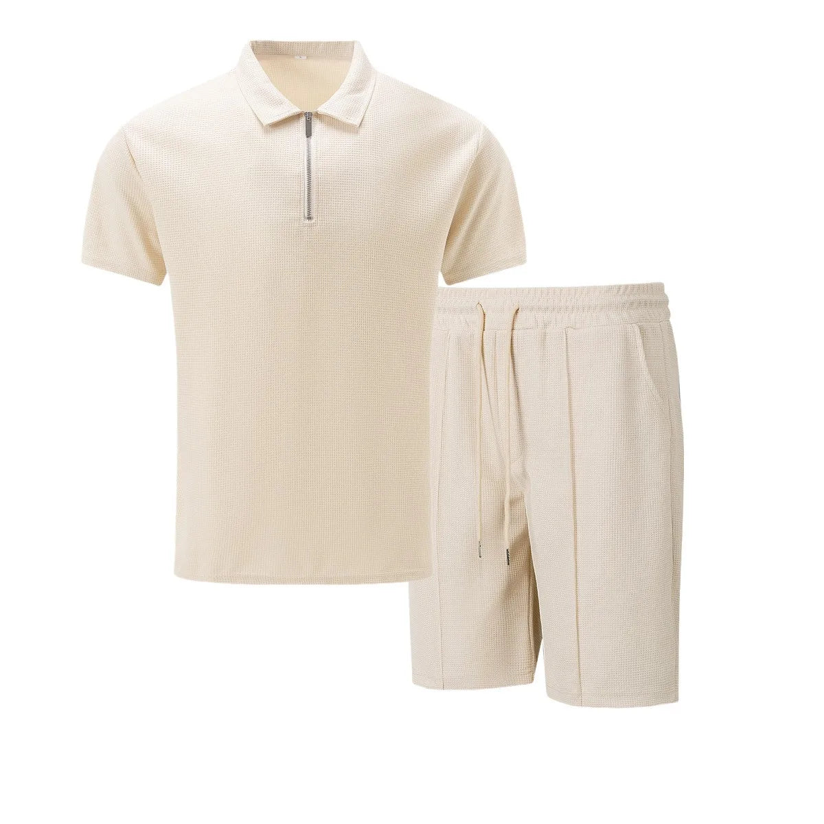 Ensemble Polo Homme Sport Été – Short et Polo Zippé Streetwear