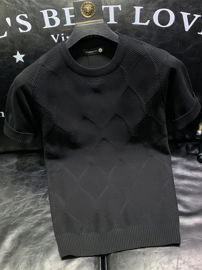 T-shirt Tricot Homme Style Coréen – Coupe Unie Légère