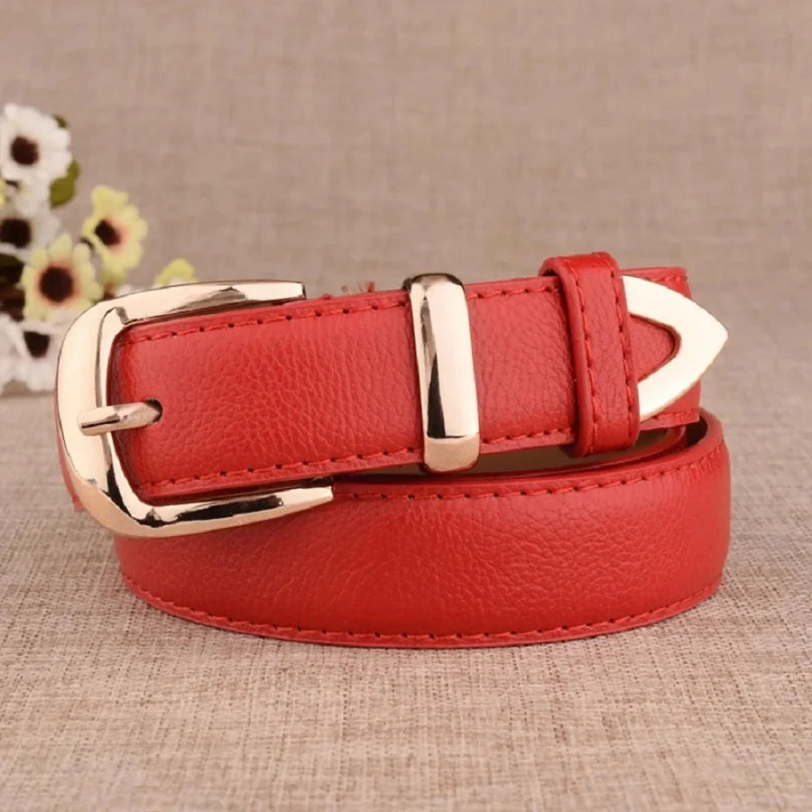 Ceinture Femme Cuir Tendance – Boucle Vintage Pin Multicolore