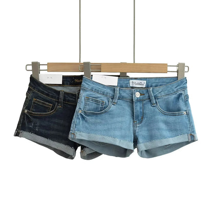 Short Jean Droit Femme