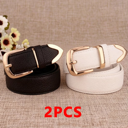 Ceinture Femme Cuir Tendance – Boucle Vintage Pin Multicolore