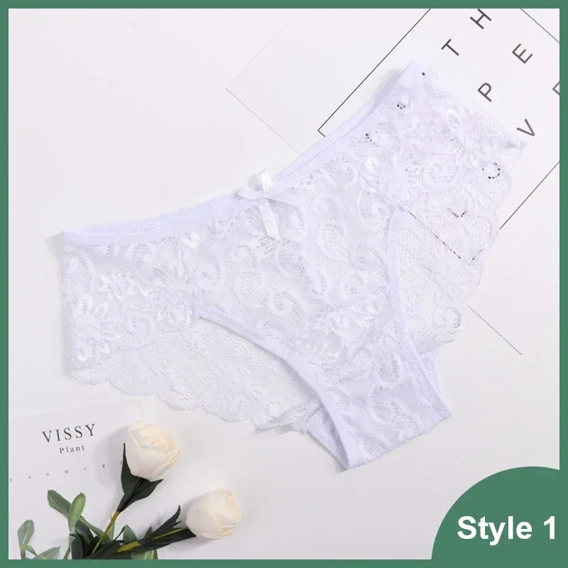 Culotte Femme en Dentelle Transparente