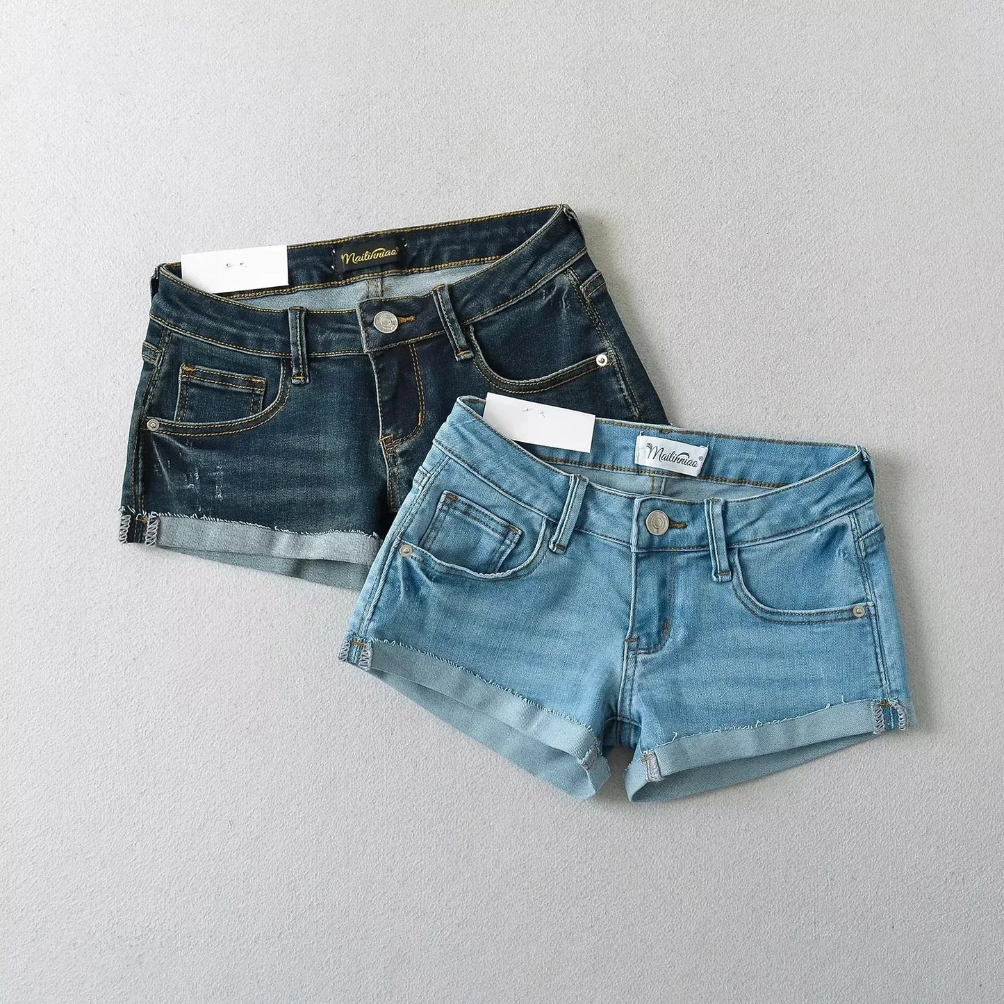 Short Jean Droit Femme