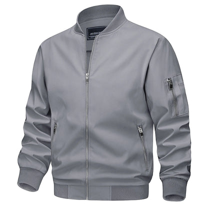 Veste Bomber Homme Légère Mi-Saison – Blouson Coupe-Vent Zippé