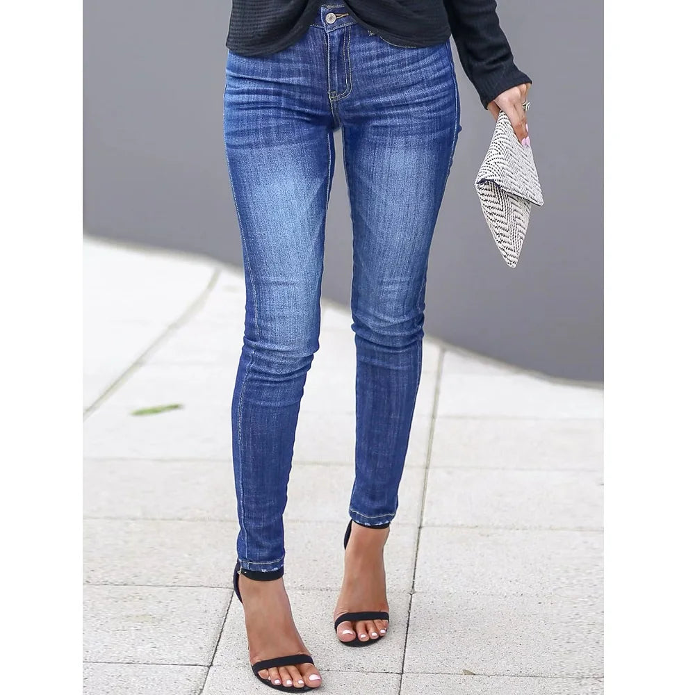 Jean Femme Slim Stretch Skinny – Coupe Crayon Taille Haute
