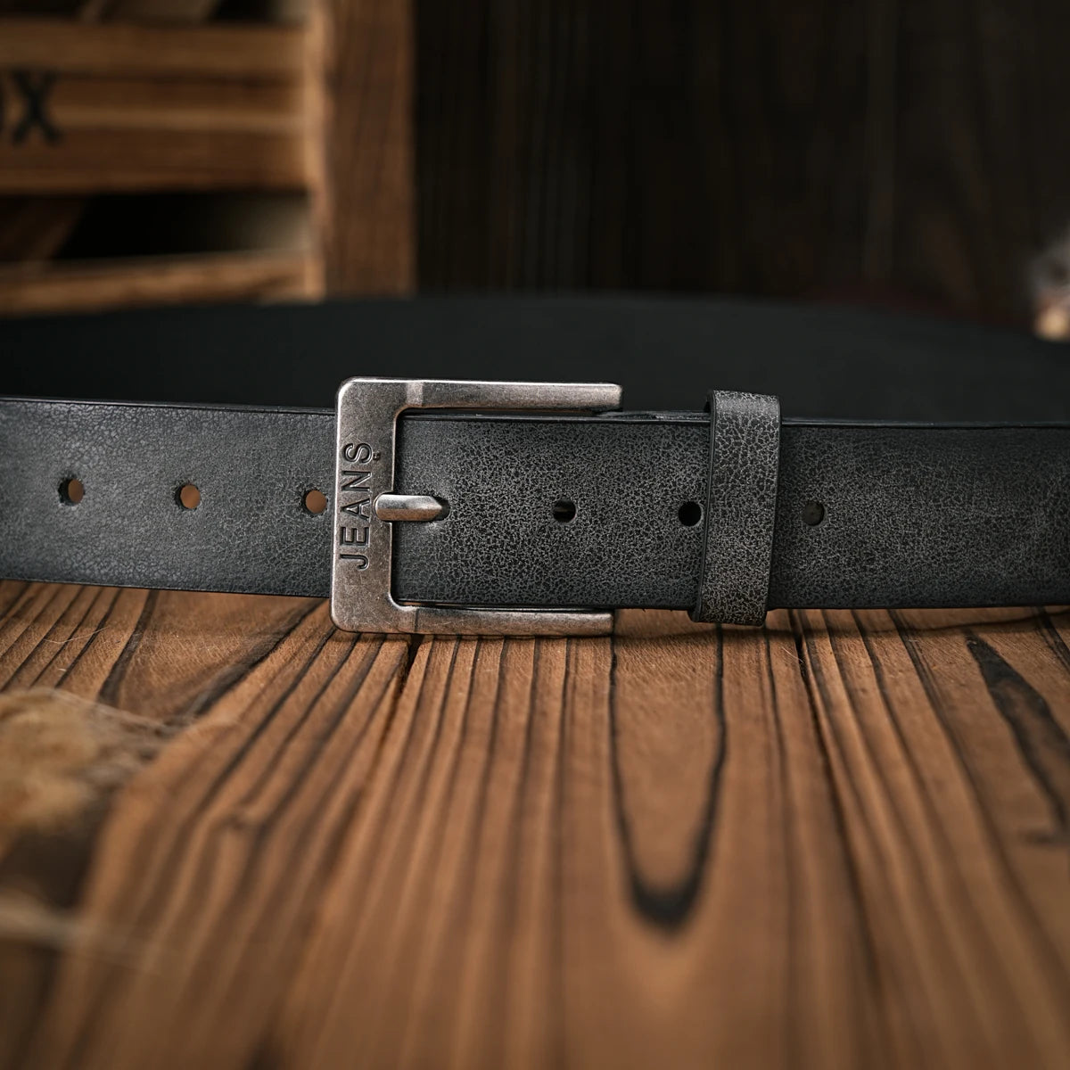Ceinture Rétro Casual Unisexe – Cuir PU Boucle Métal Western