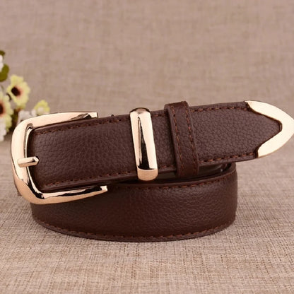 Ceinture Femme Cuir Tendance – Boucle Vintage Pin Multicolore