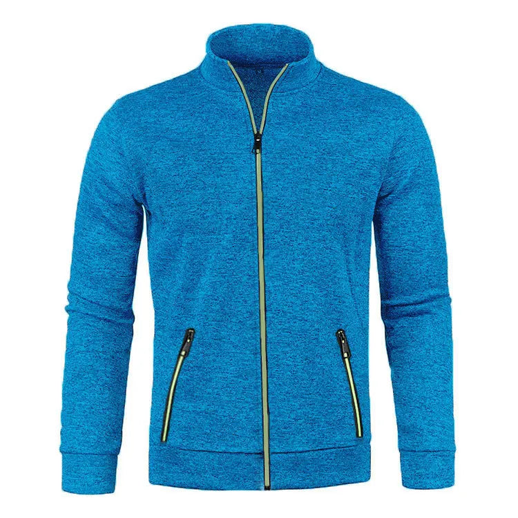 Cardigan Oversize Homme Col Montant Zippé – Tricot Chic