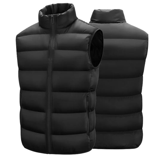 Gilet Sans Manches Homme Matelassé – Col Montant Zippé