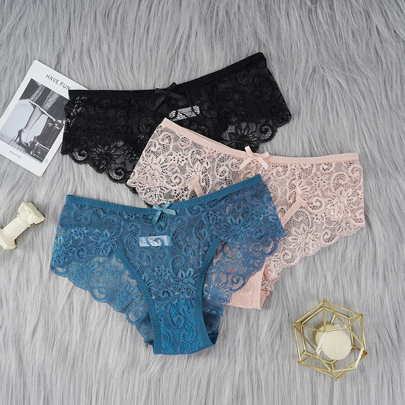 Culotte Femme en Dentelle Transparente