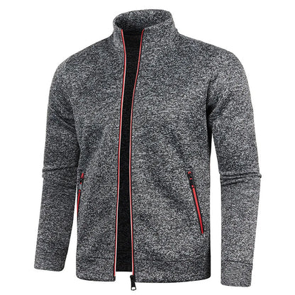 Cardigan Oversize Homme Col Montant Zippé – Tricot Chic