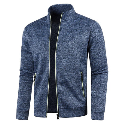 Cardigan Oversize Homme Col Montant Zippé – Tricot Chic